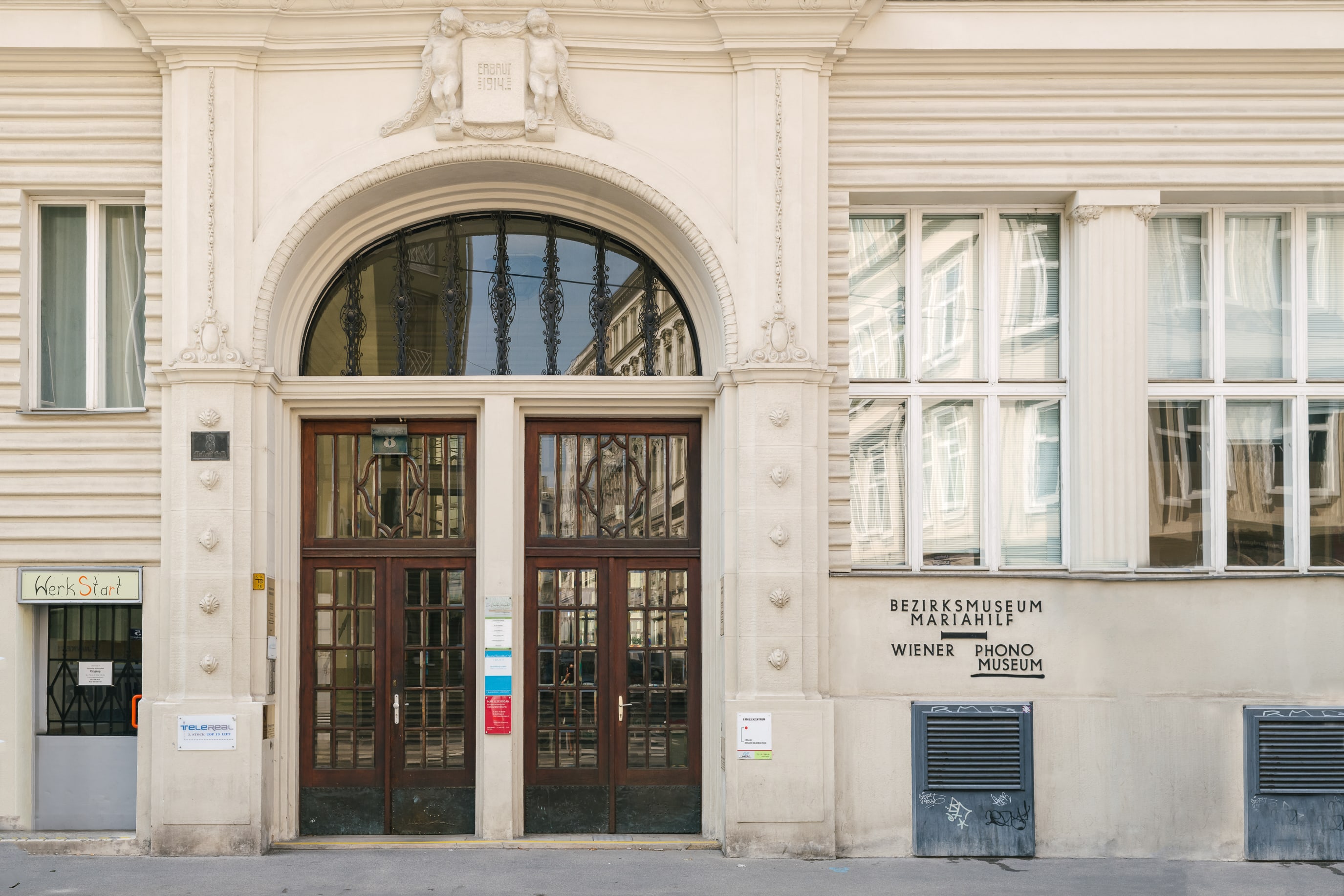 Eingang zum Bezirksmuseum Mariahilf, Foto: Klaus Pichler, 2021