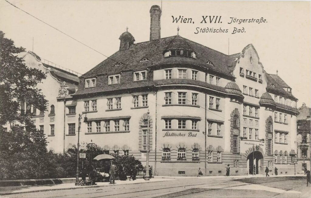 17., Jörgerstraße 42-44 - Jörgerbad, Ansichtskarte, um 1915, Wien Museum