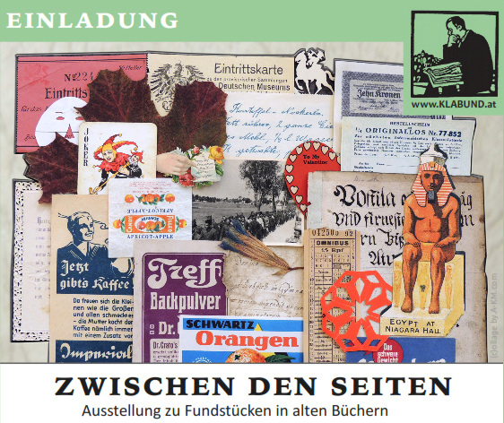 Zwischen den Seiten. Ausstellung zu Fundstücken in alten Büchern, Bezirksmuseum Alsergrund, 2019