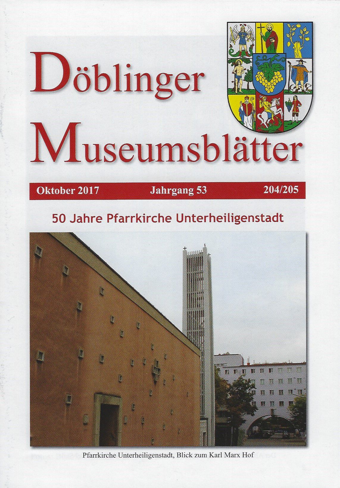 Publikation: 50 Jahre Pfarre Unterheiligenstadt, Bezirksmuseum Döbling