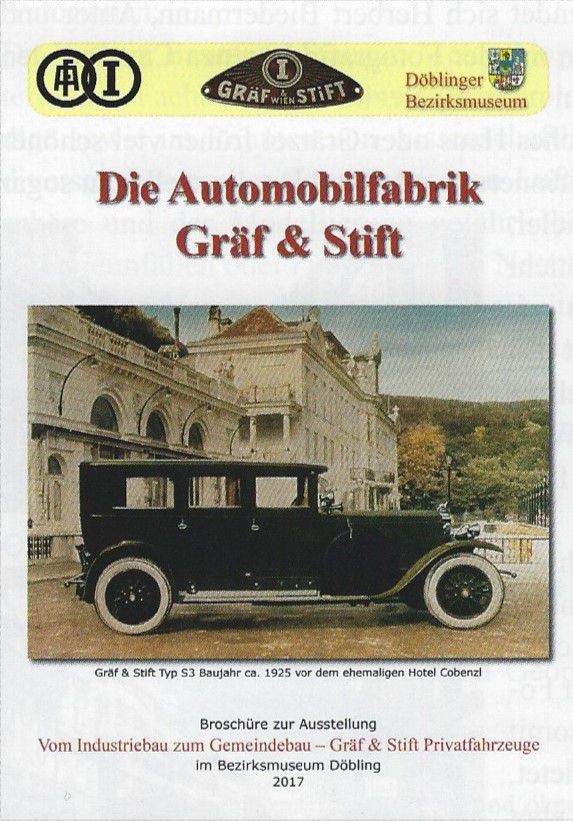 Publikation: Die Automobilfabrik Gräf & Stift, Bezirksmuseum Döbling, 2017