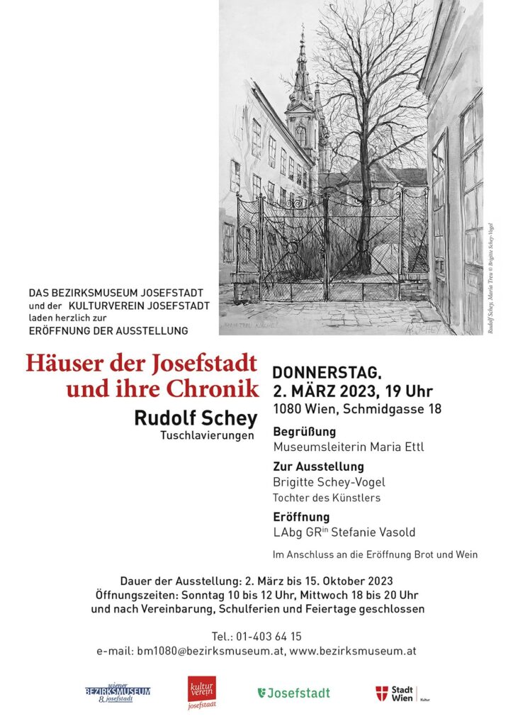 Sonderausstellung: Häuser der Josefstadt und ihre Chronik, Bezirksmuseum Josefstadt, 2023