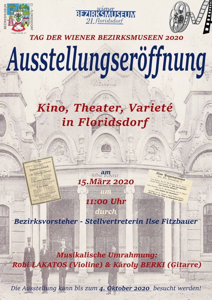 Ausstellung: Kino, Theater, Varieté in Floridsdorf, Bezirksmuseum Floridsdorf