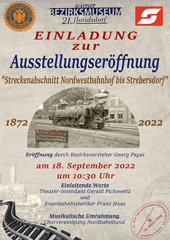 Ausstellung: Streckenabschnitt Nordwestbahn bis Strebersdorf, Bezirksmuseum Floridsdorf