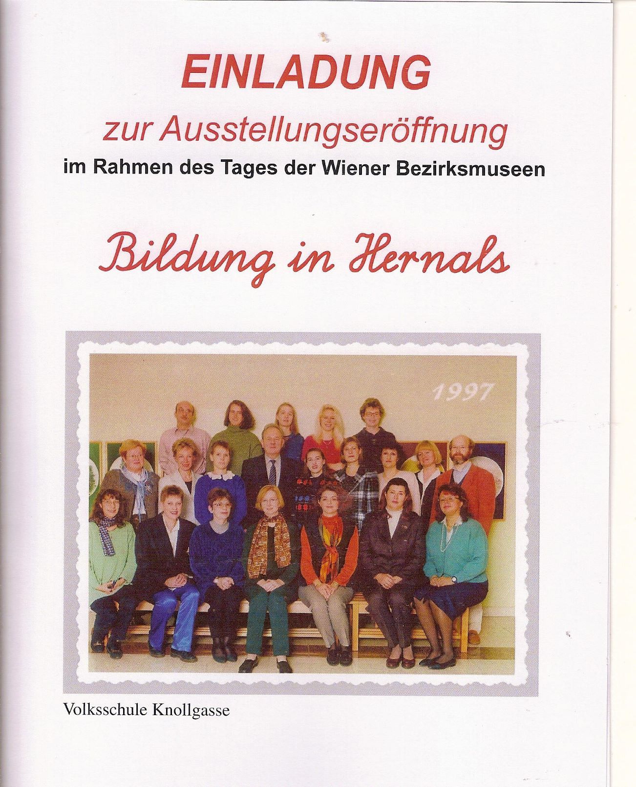 Ausstellung: Bildung in Hernals, Bezirksmuseum Hernals, 2023