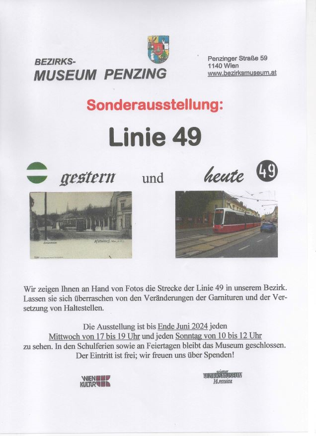 Ausstellung: Linie 49, Bezirksmuseum Penzing